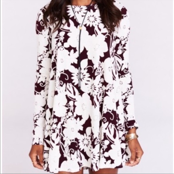 Show Me Your MuMu Dresses & Skirts - Show Me Your Mumu Tyler Tunic Dress ~ in Burgundy Bloom Spandy